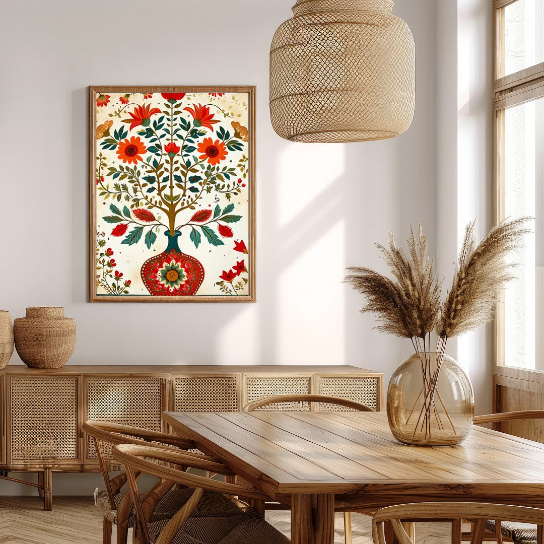 Immerse yourself in the breathtaking beauty of this 'Floral Harmony' wall art, showcasing a vibrant for Extra Kitchen