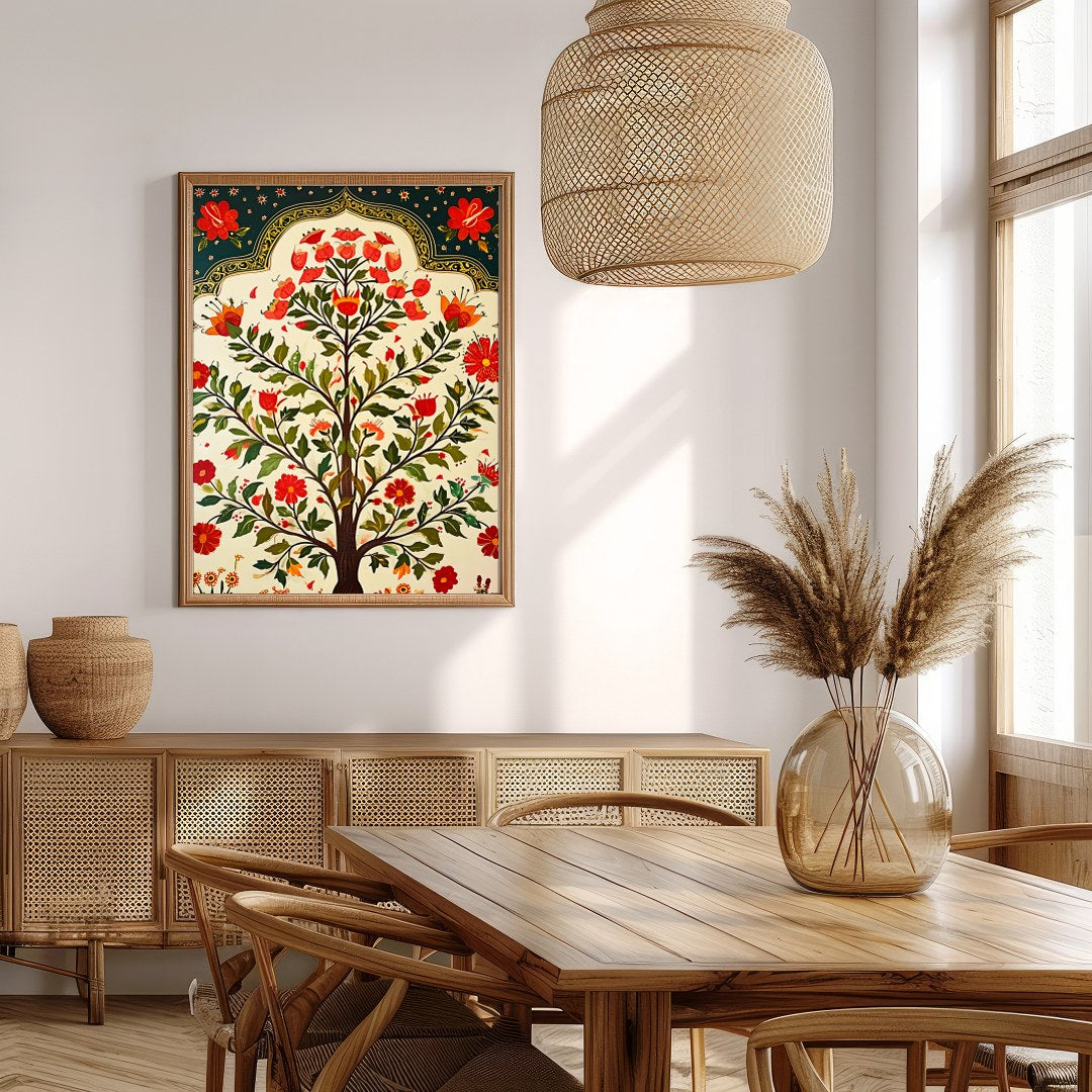 Immerse yourself in the vibrant harmony of nature with this exquisite artwork, featuring a Tree of for Extra Kitchen