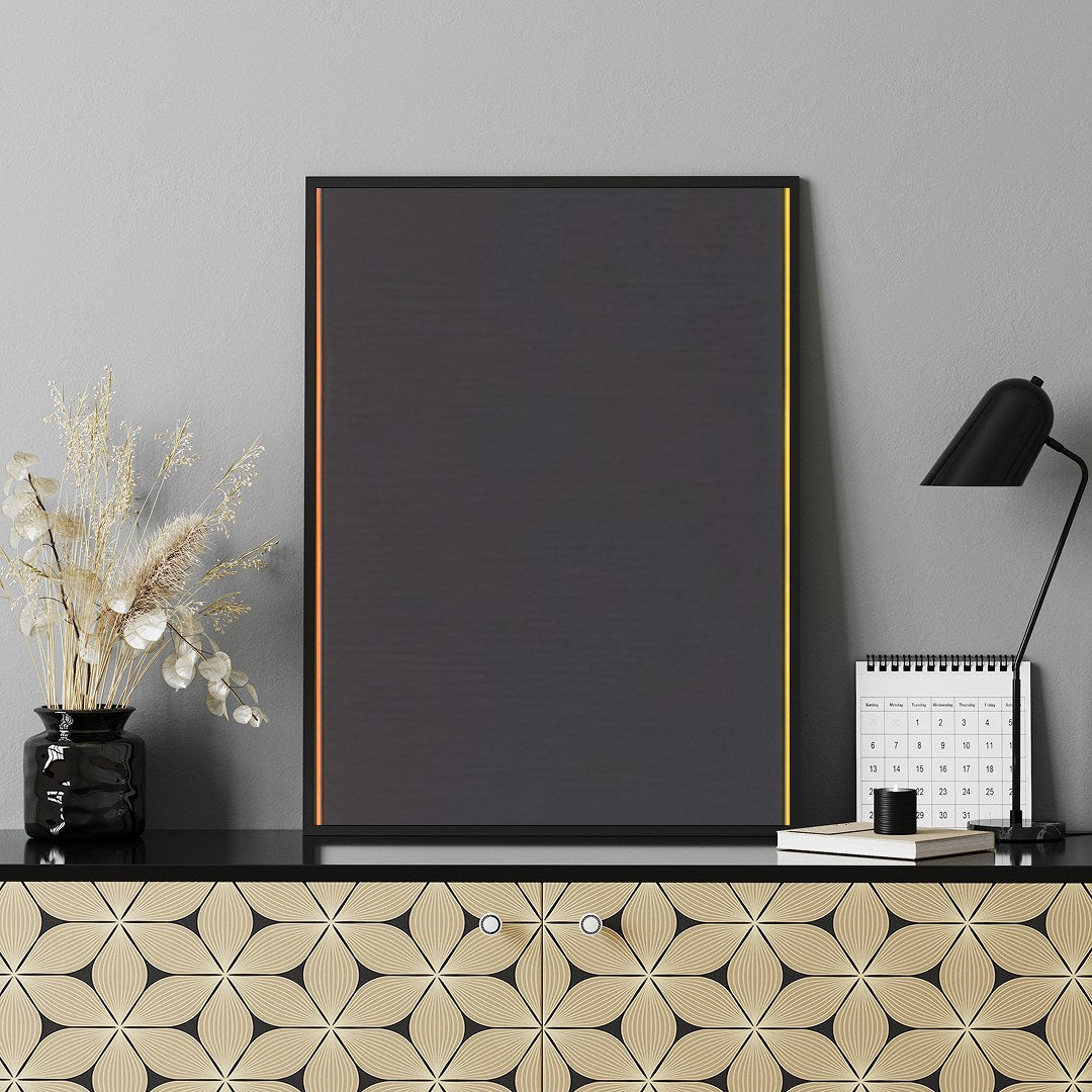 Immerse yourself in the vibrant interplay of colors and shapes with this striking geometric for Shelf