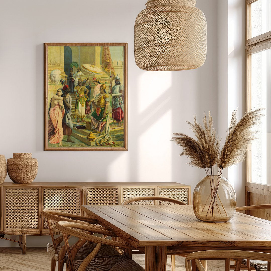 Immerse yourself in the regal atmosphere of this exquisitely detailed artwork, capturing a vibrant for Extra Kitchen