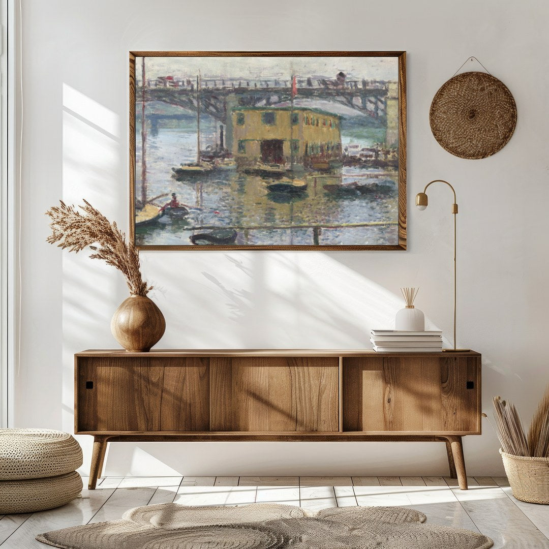 Immerse yourself in the tranquility of this Impressionist masterpiece capturing a serene riverside for Sitting Area