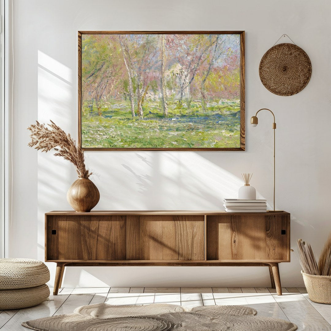 Capture the serene beauty of nature with this stunning impressionist artwork, featuring a tranquil for Sitting Area