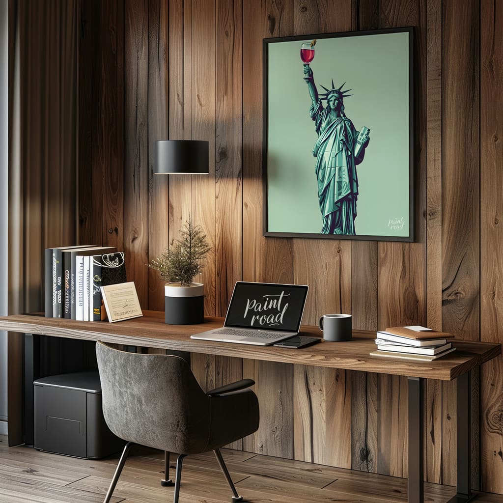 Liberty's Libation Painting available online at Paint Road for only Liberty's Libation showing celebration cocktail and dining