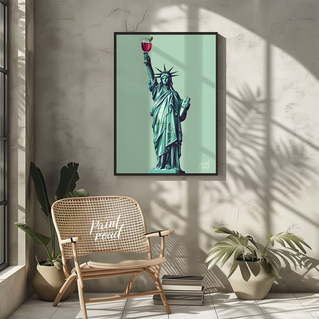 Liberty's Libation Painting available online at Paint Road for only Liberty's Libation showing celebration cocktail and dining