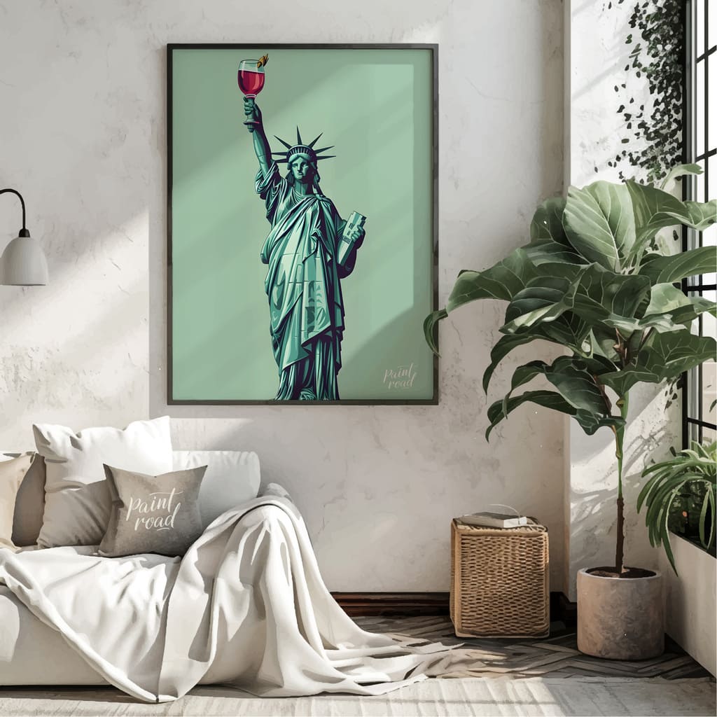 Liberty's Libation Painting available online at Paint Road for only Liberty's Libation showing celebration cocktail and dining