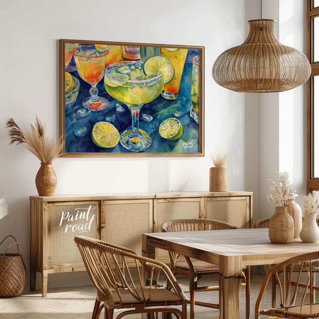 Margarita Magic Painting available online at Paint Road for only Margarita Magic showing beverage brushstrokes and chilled