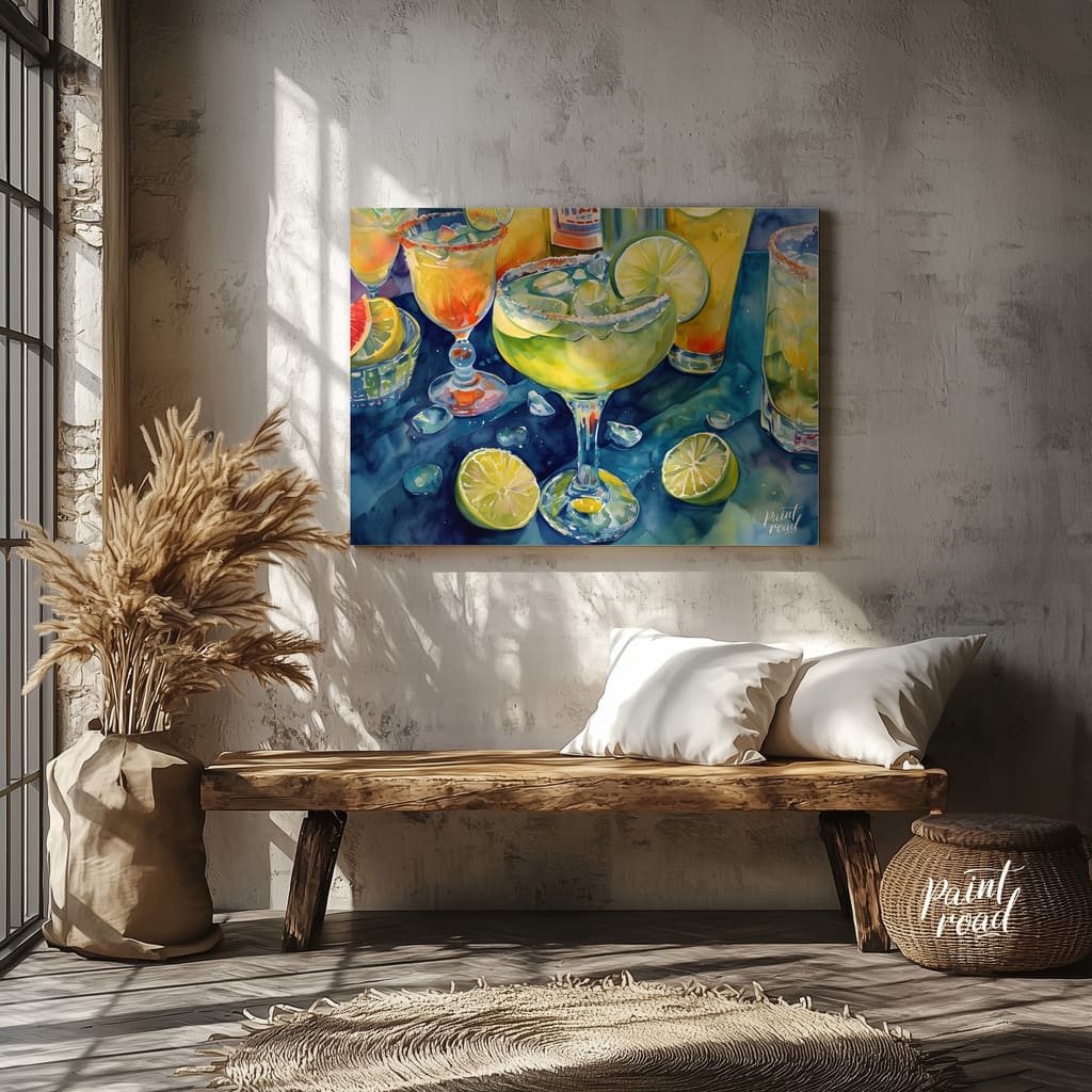Margarita Magic Painting available online at Paint Road for only Margarita Magic showing beverage brushstrokes and chilled