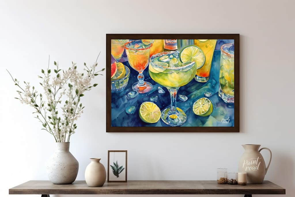 Margarita Magic Painting available online at Paint Road for only Margarita Magic showing beverage brushstrokes and chilled
