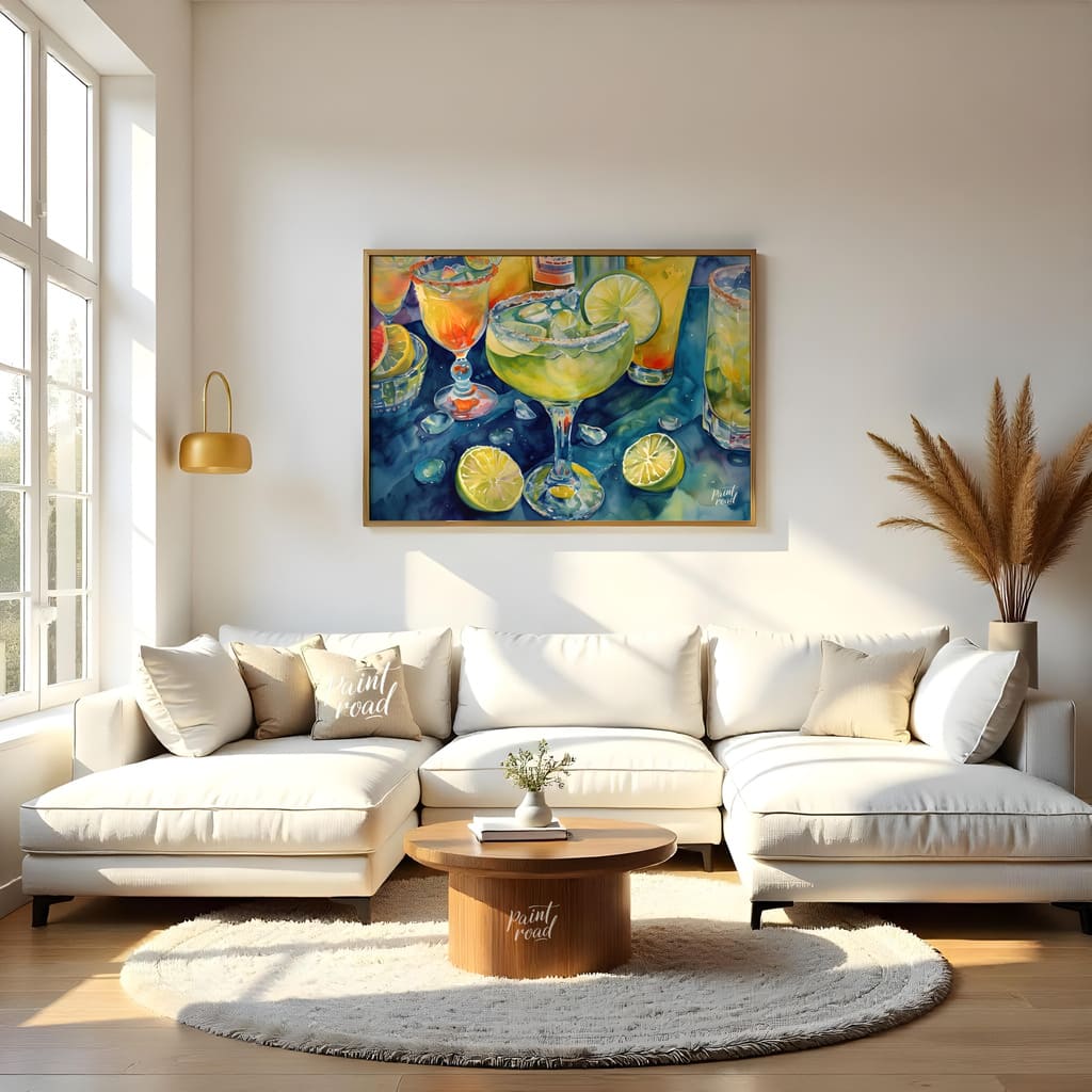 Margarita Magic Painting available online at Paint Road for only Margarita Magic showing beverage brushstrokes and chilled