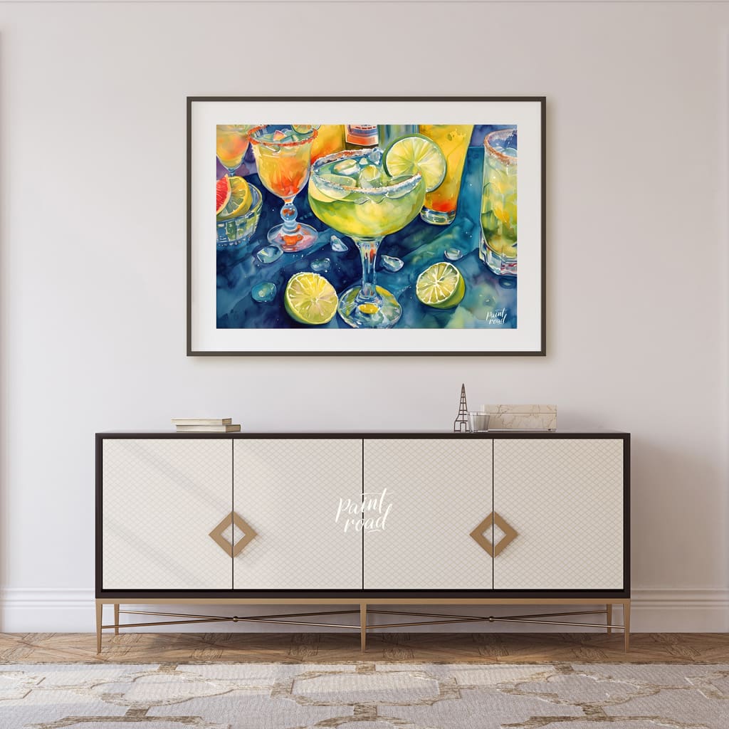 Margarita Magic Painting available online at Paint Road for only Margarita Magic showing beverage brushstrokes and chilled