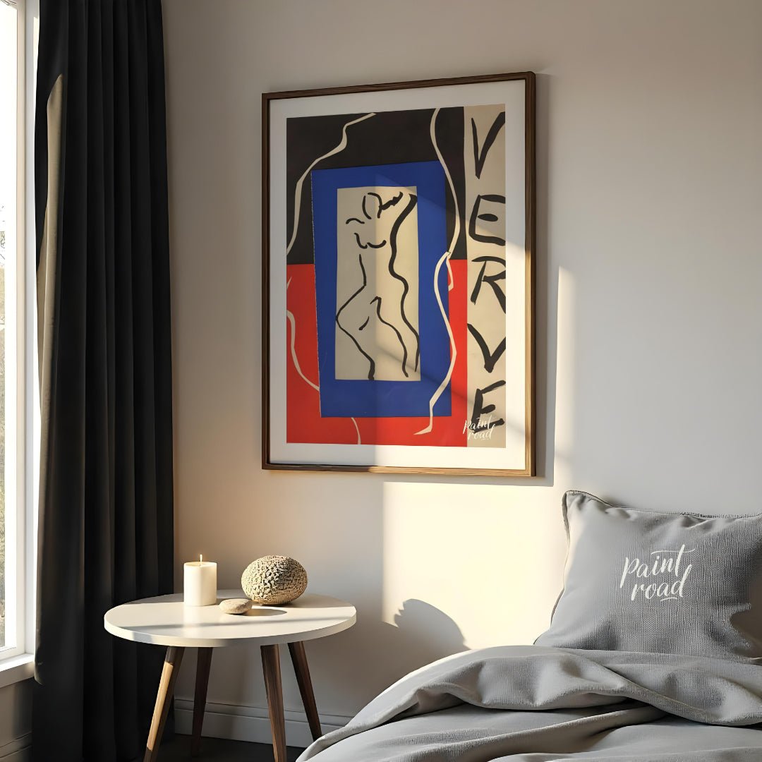 This striking print by Henri Matisse, associated with the “Verve” art review, showcases his masterf… for bedroom