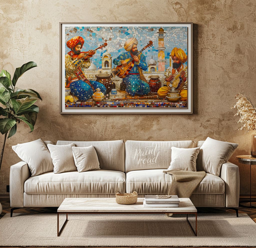 Melodic Mosaic Painting available online at Paint Road for only Melodic Mosaic showing Ancient Arches and bedroom