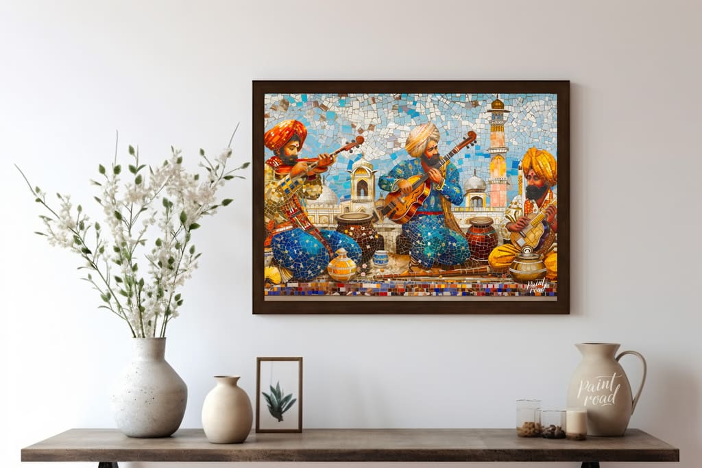Melodic Mosaic Painting available online at Paint Road for only Melodic Mosaic showing Ancient Arches and bedroom