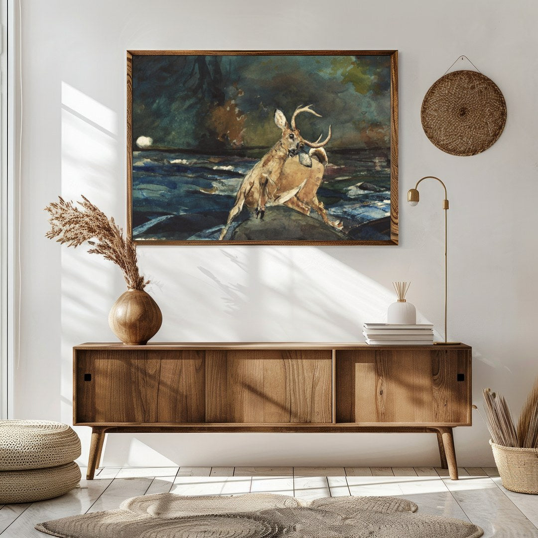 Immerse yourself in the captivating essence of nature with this evocative watercolor painting. for Sitting Area