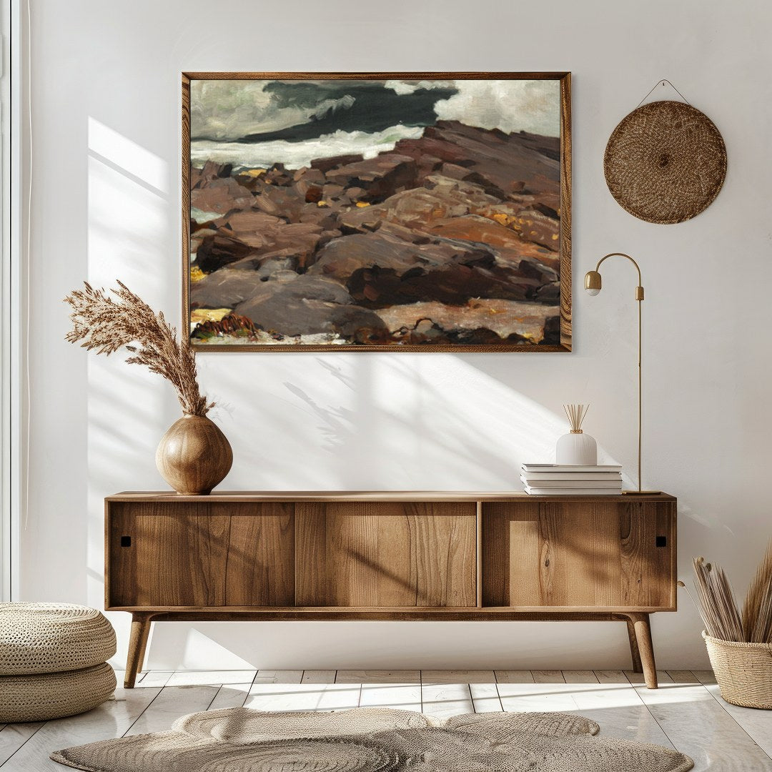 Capture the raw power and beauty of the sea with this fine art piece, showcasing tumultuous waves for Sitting Area