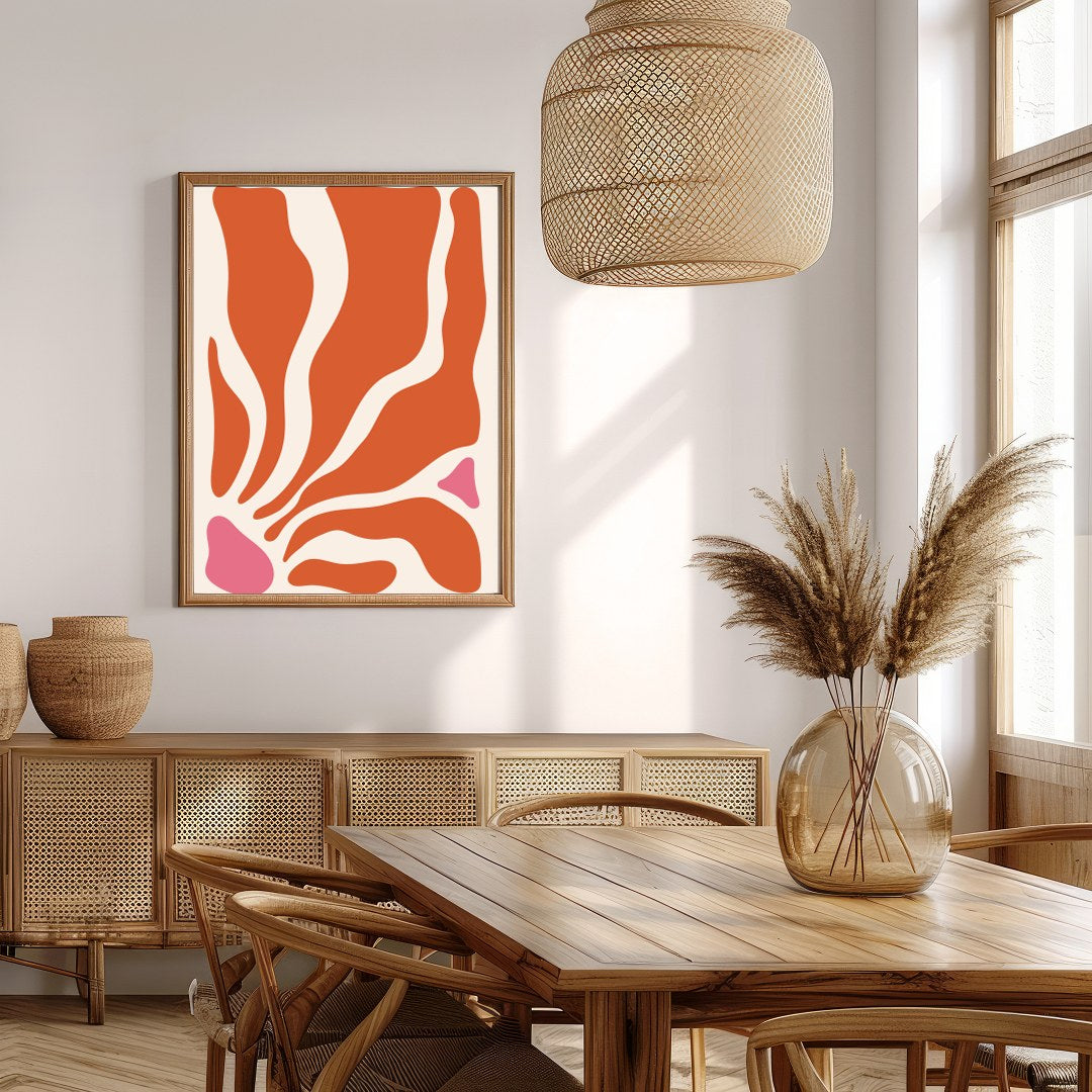 Embrace the essence of modern minimalism with this captivating abstract wall art. Its fluid shapes for Extra Kitchen