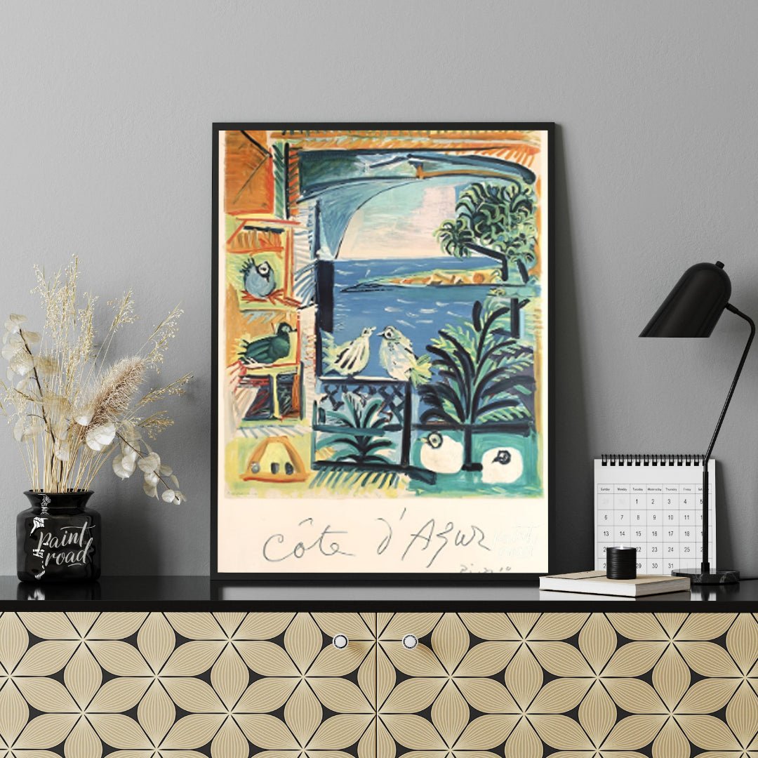 This enchanting exhibition poster features Pablo Picasso’s “Côte d’Azur,” an artwork that beautiful… for office