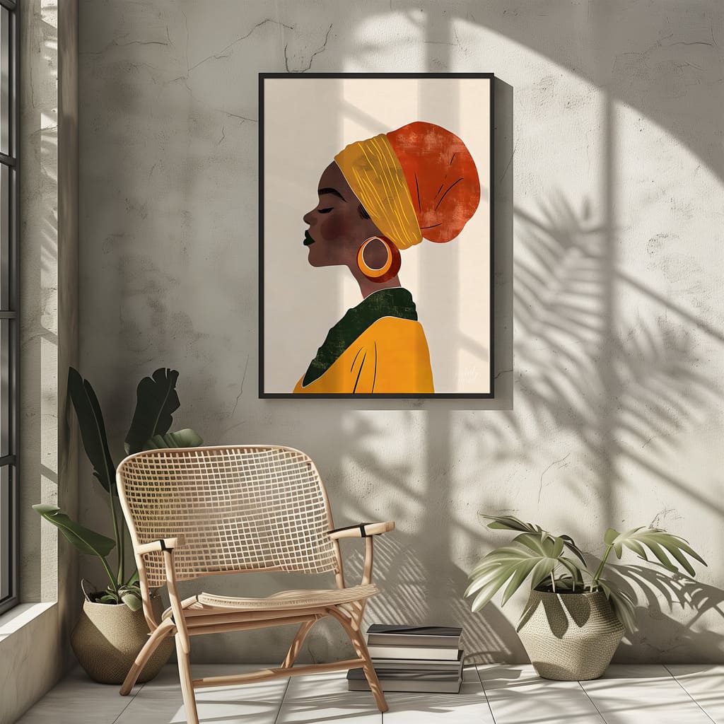Profile in Warm Hues Painting available online at Paint Road for only Profile in Warm Hues showing African art and beauty