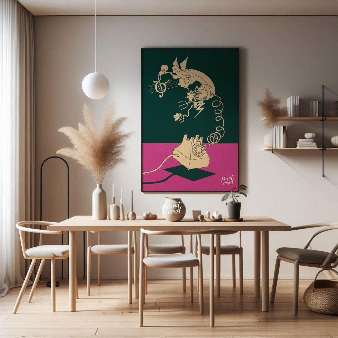 Psychedelic Help Line Painting available online at Paintroad showing 1960s 1970s and angel