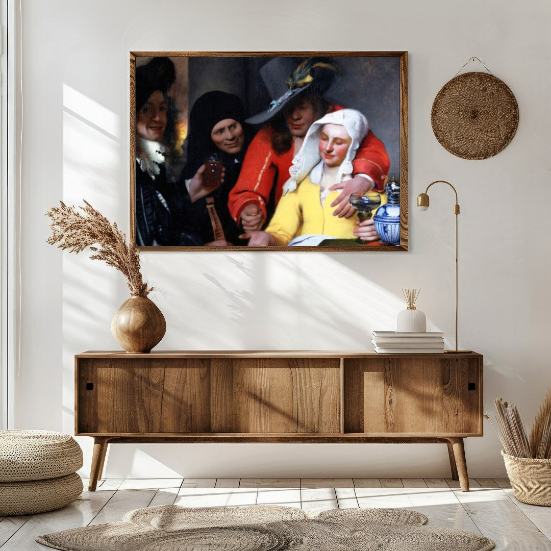 Step into the past with 'Renaissance Revelry', a vibrant work capturing a joyous scene of for Sitting Area