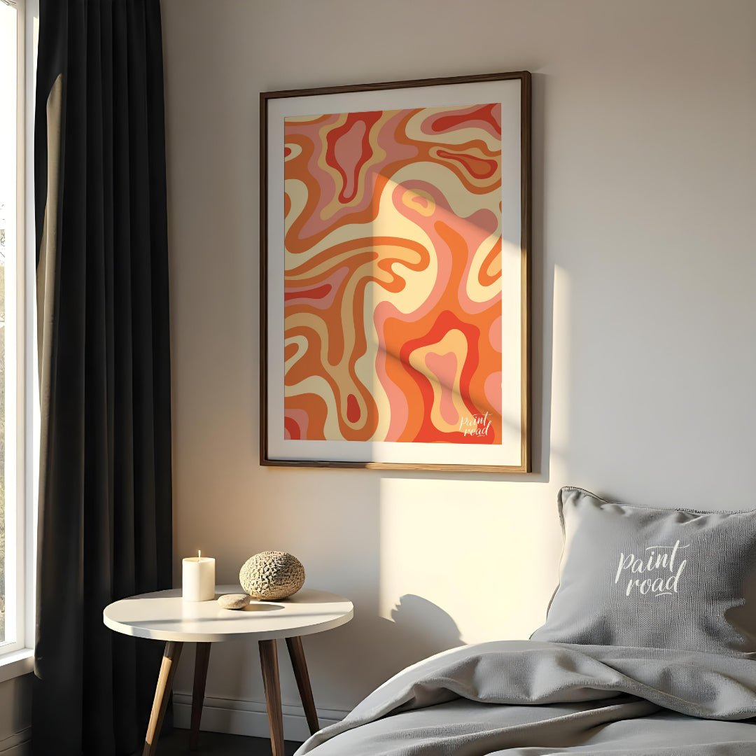 Retro Swirl Abstract Painting available online at Paintroad showing art print artistic and background