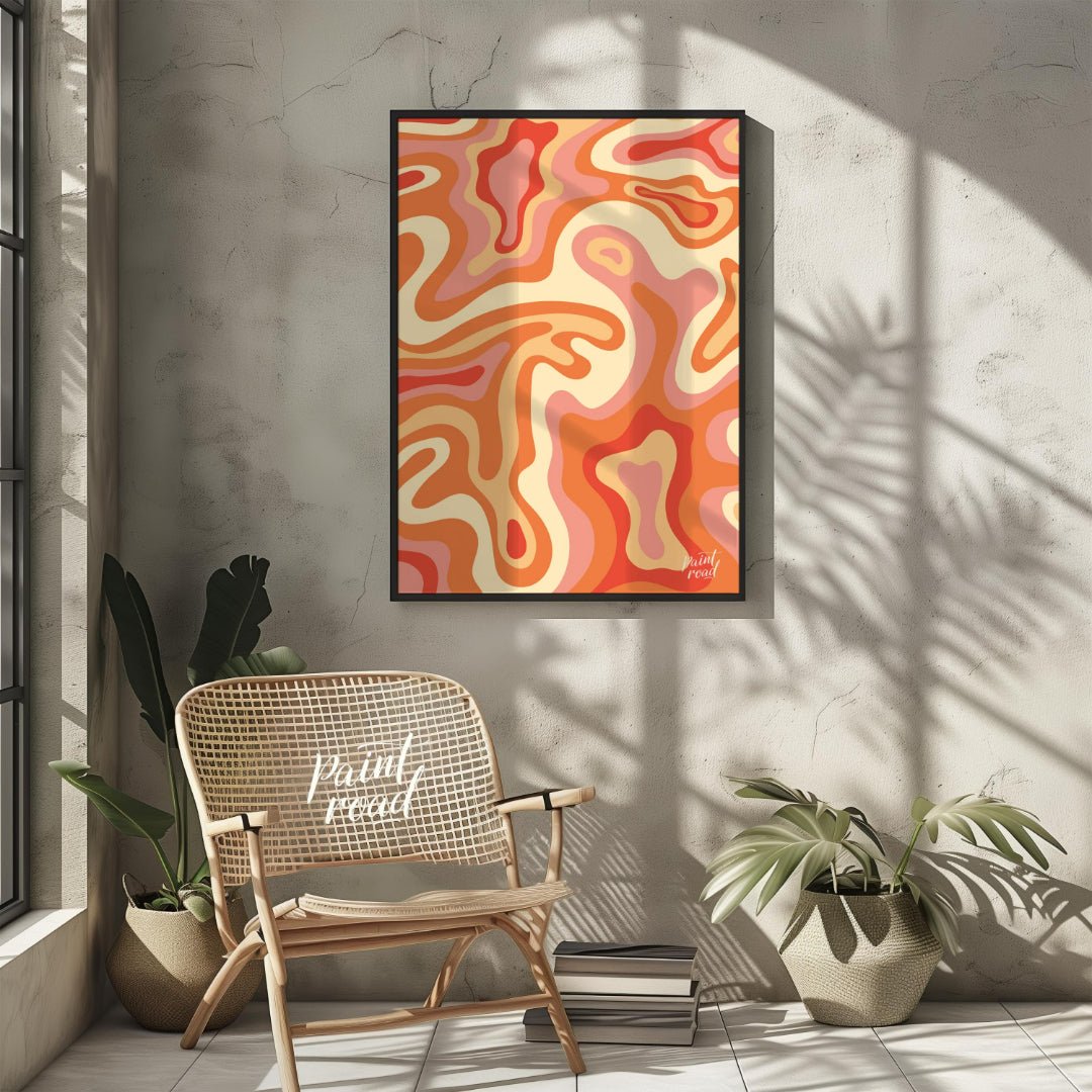Retro Swirl Abstract Painting available online at Paintroad showing art print artistic and background