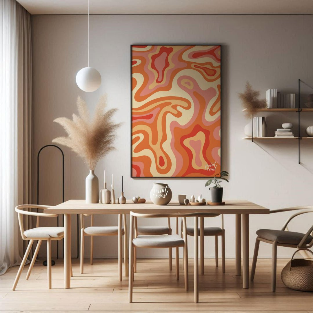 Retro Swirl Abstract Painting available online at Paintroad showing art print artistic and background