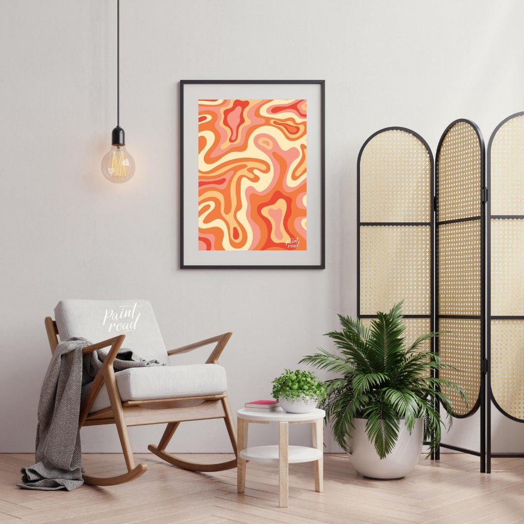 Retro Swirl Abstract Painting available online at Paintroad showing art print artistic and background