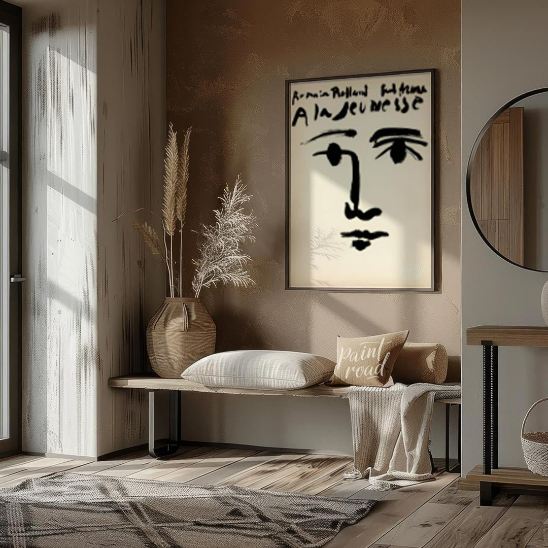 Romain Rolland: À la jeunesse Painting available online at Paintroad showing 20th century abstract face and art collector