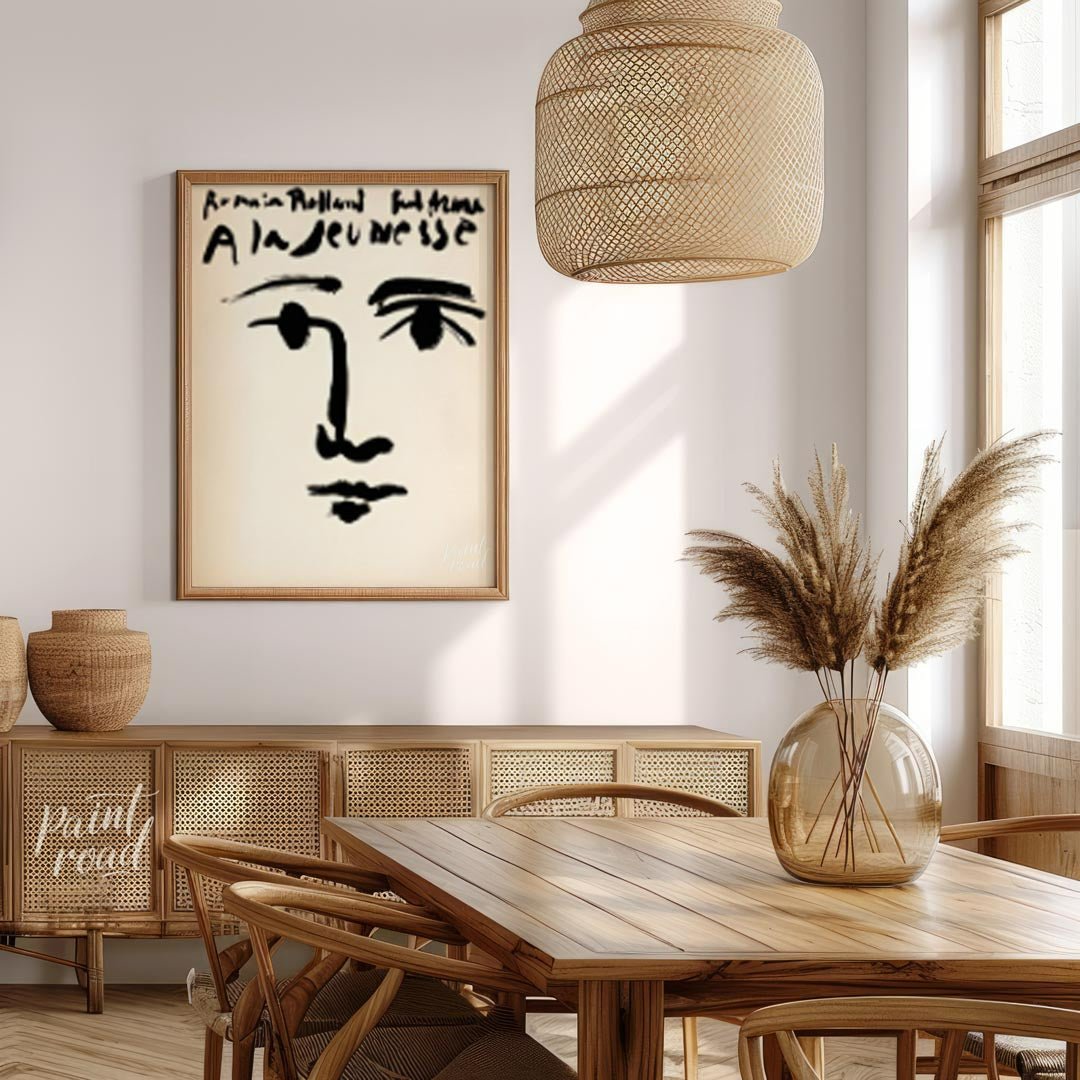 Romain Rolland: À la jeunesse Painting available online at Paintroad showing 20th century abstract face and art collector
