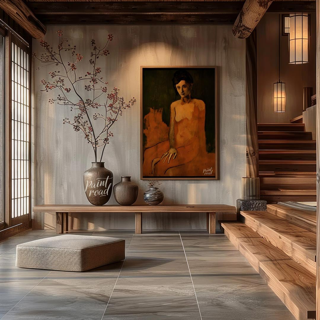 Seated Nude (Rose Period) Painting available online at Paintroad showing 1900s art collector and art gallery