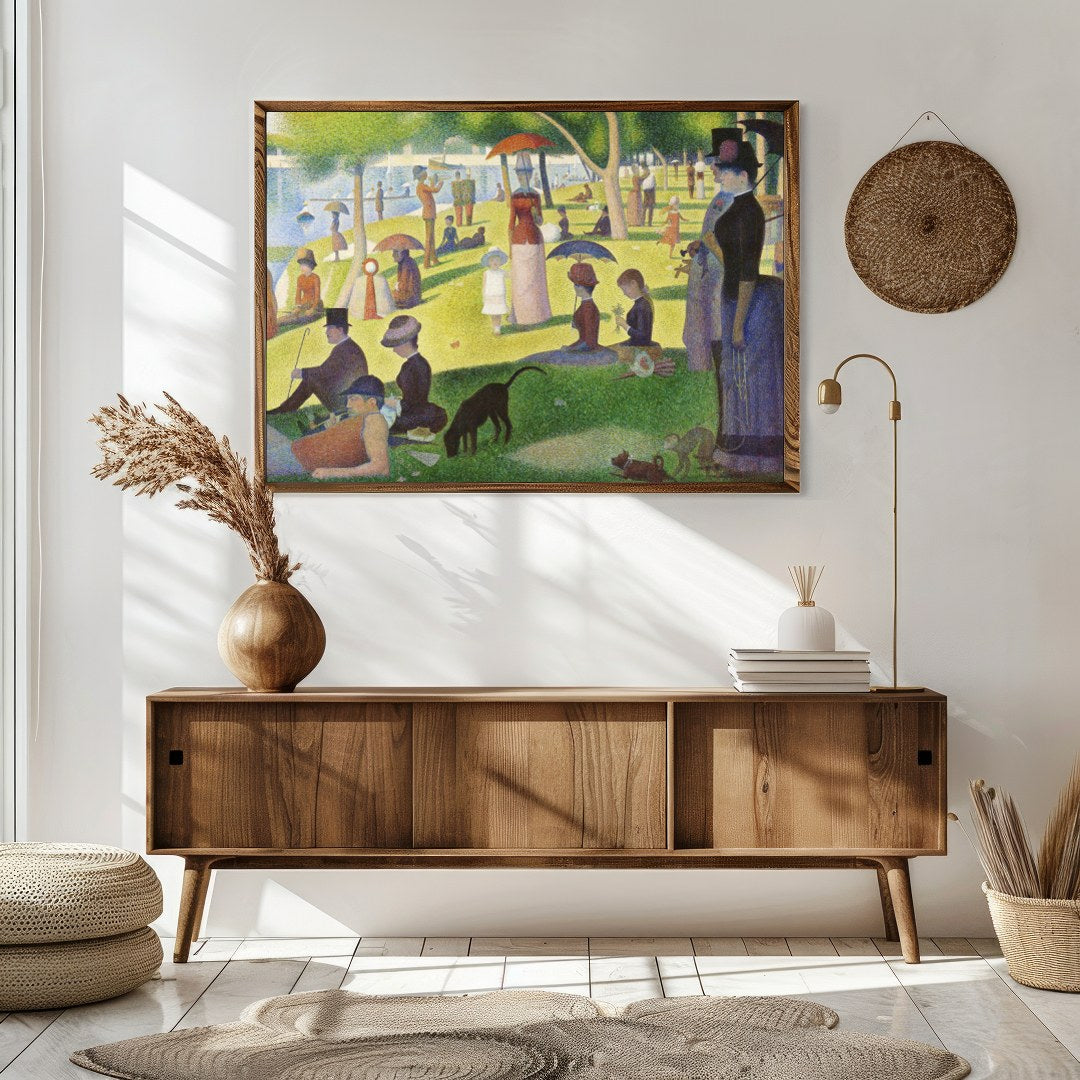 Experience a timeless leisure moment with this captivating artwork depicting a tranquil afternoon for Sitting Area