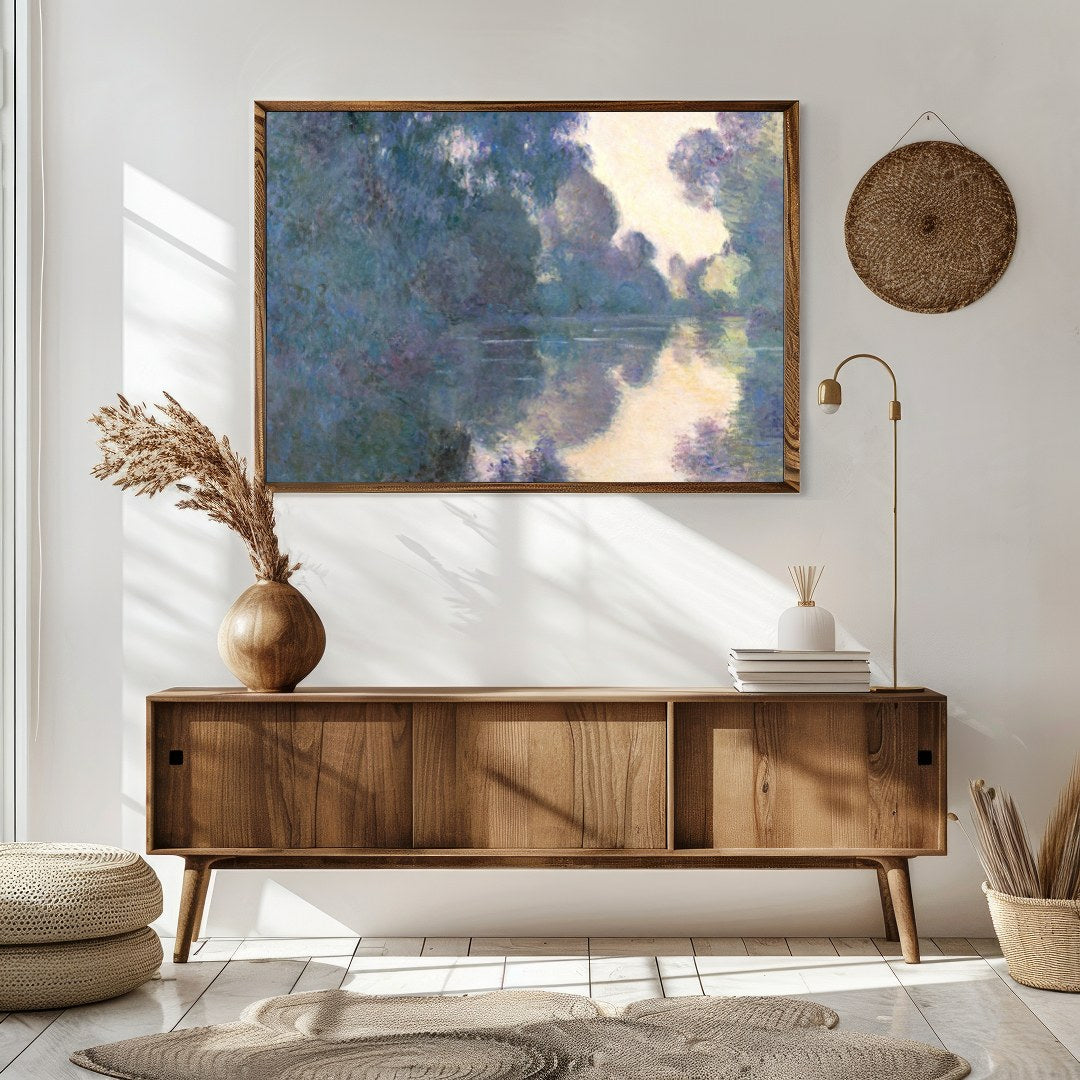 Immerse yourself in the tranquil beauty of 'Serenity on the Water,' a stunning artwork that for Sitting Area