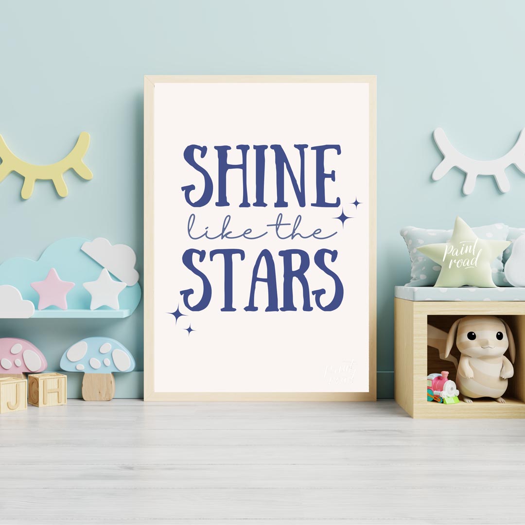 This inspiring and empowering poster delivers a powerful message: "SHINE like the STARS." The text … for nursery