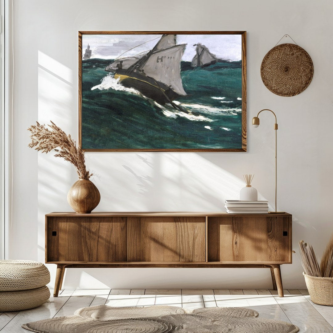 Experience the thrill of the ocean with this evocative maritime scene. Capturing the dynamic for Sitting Area