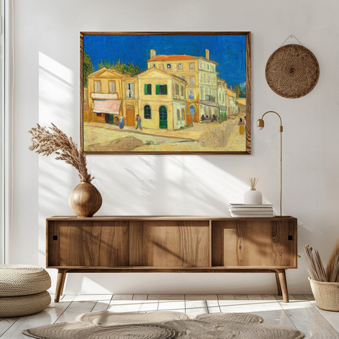 Capture the essence of a classic French village with this vibrant artwork, featuring lively for Sitting Area
