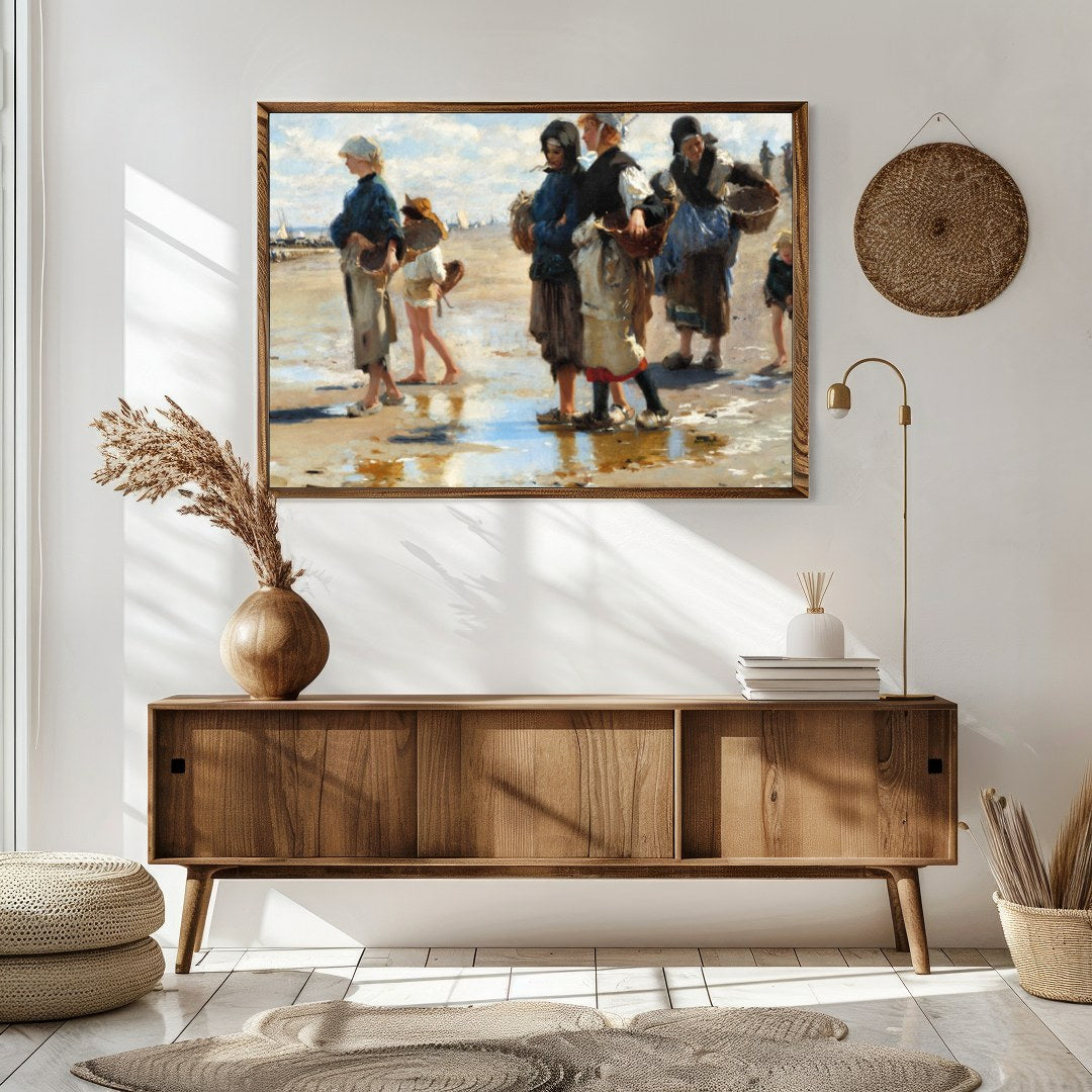 Experience the charm of a bustling seaside market with this evocative painting. The artwork for Sitting Area