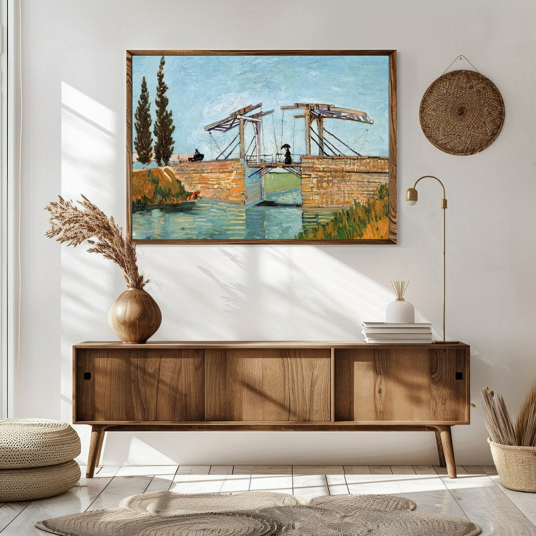 Immerse yourself in the serene beauty of this masterfully painted landscape depicting a rustic for Sitting Area