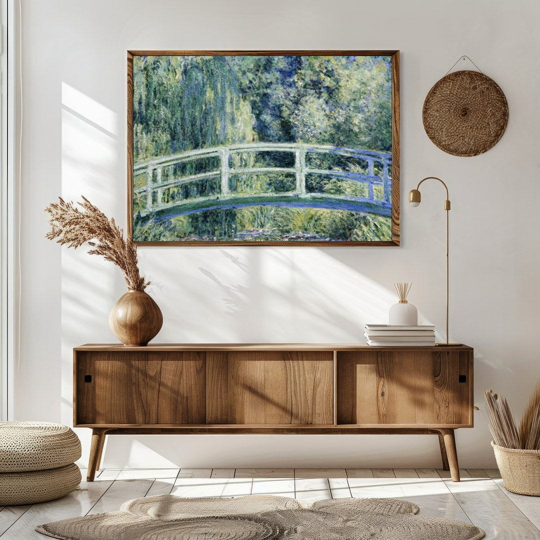Immerse yourself in the serenity of nature with this exquisite artwork depicting a lush garden for Sitting Area