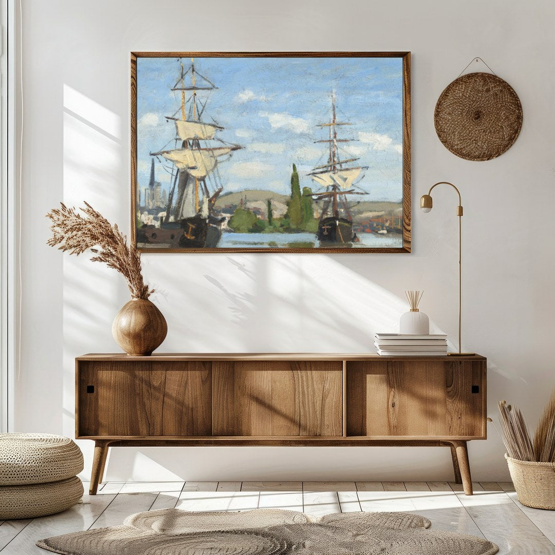 Immerse yourself in the serene elegance of maritime nostalgia with this captivating artwork. for Sitting Area