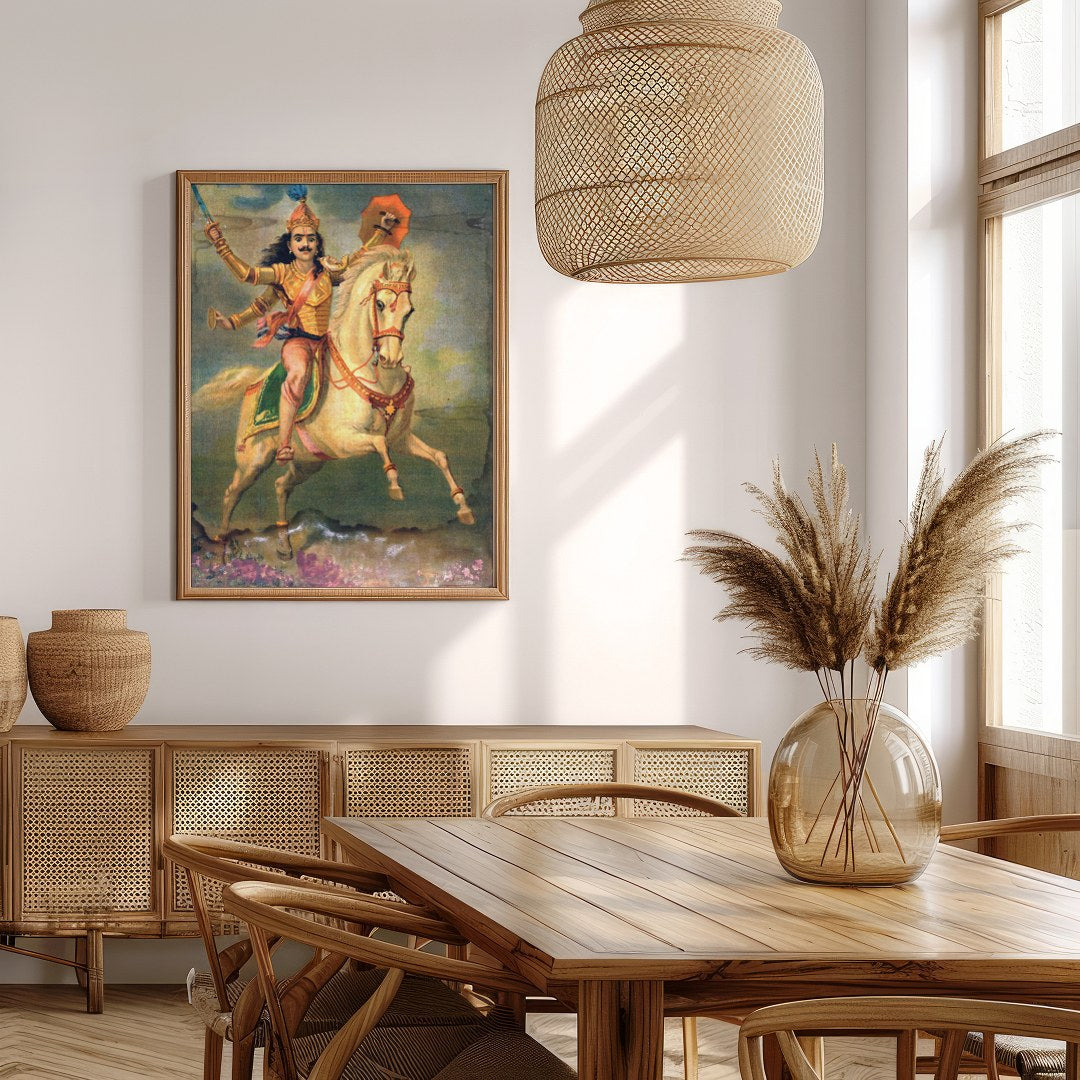 Experience the grandeur of a bygone era with this exquisite vintage artwork featuring a gallant for Extra Kitchen