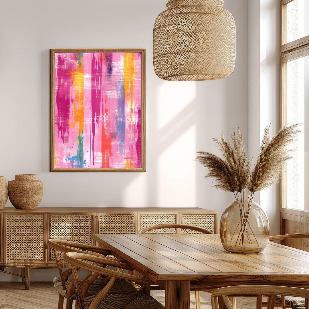 Energize your space with 'Vibrant Abstract Harmony,' a captivating piece that blends splashes of for Extra Kitchen
