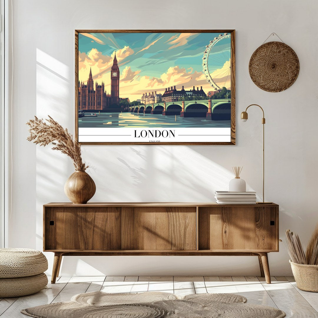 Capture the timeless beauty of London with this stunning piece showcasing the iconic Big Ben and for Sitting Area