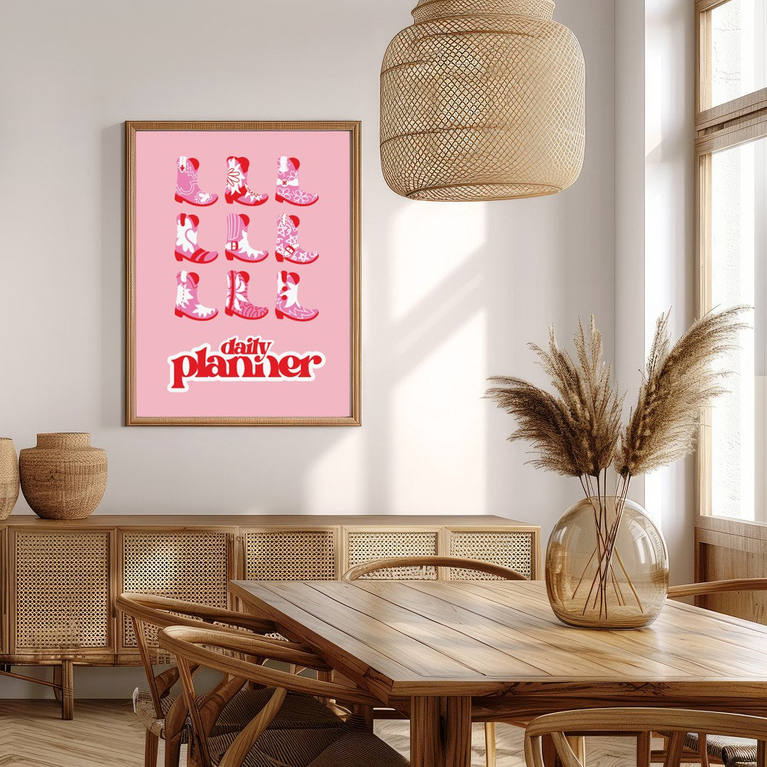Embrace the charm of the Wild West with this playful pop art depicting a vibrant array of cowboy for Extra Kitchen
