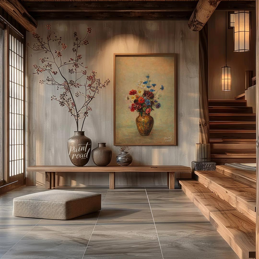 Wildflower Still Life Painting available online at Paintroad showing aesthetic art and art collector