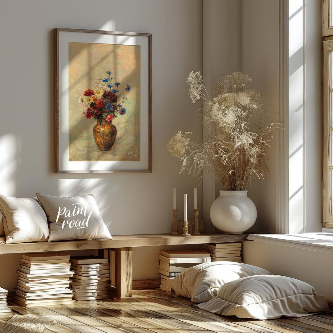 Wildflower Still Life Painting available online at Paintroad showing aesthetic art and art collector