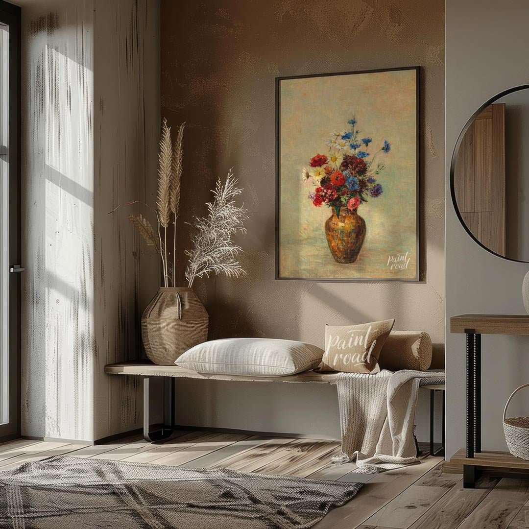 Wildflower Still Life Painting available online at Paintroad showing aesthetic art and art collector