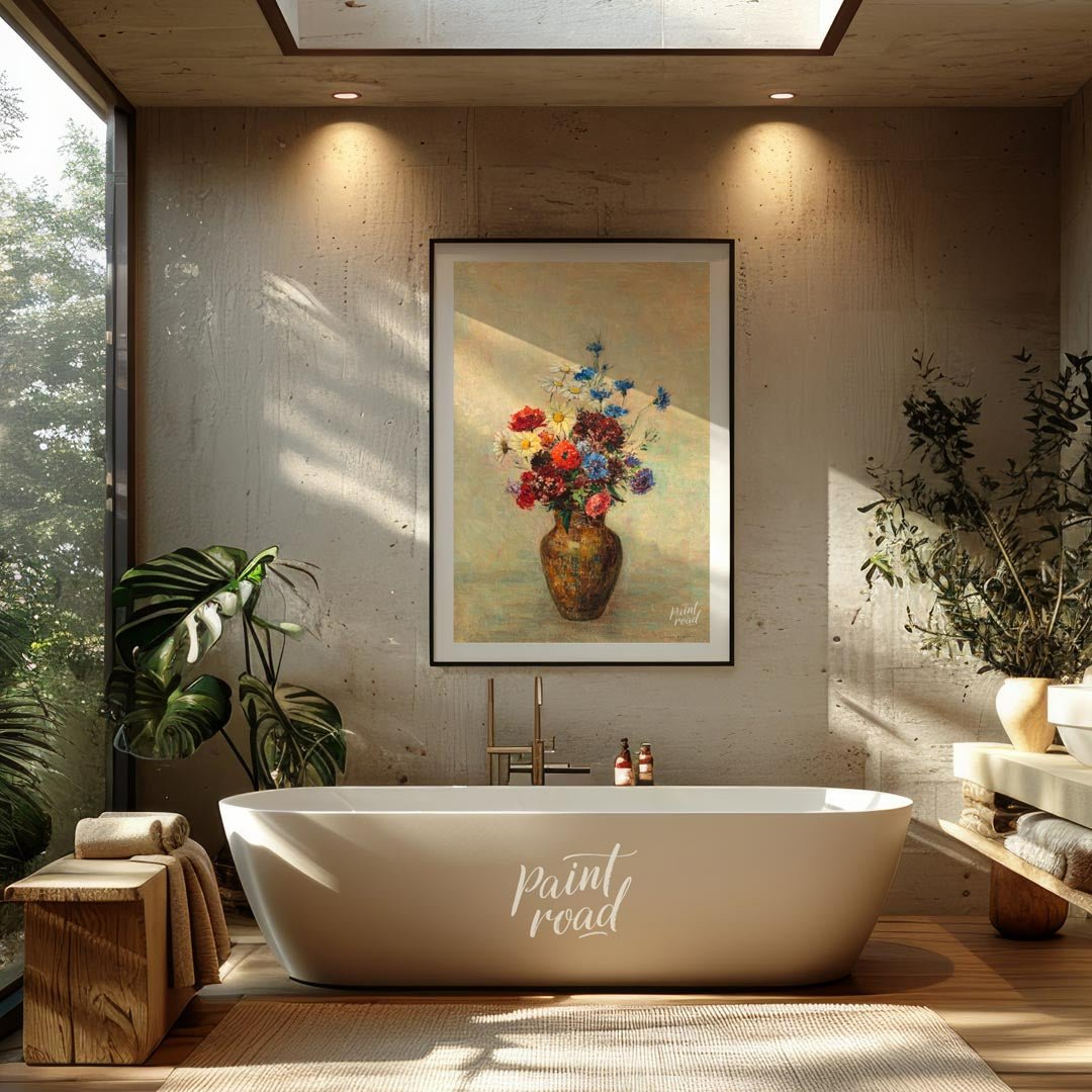 Wildflower Still Life Painting available online at Paintroad showing aesthetic art and art collector