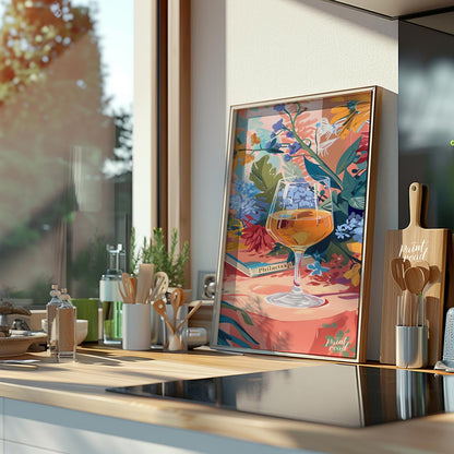 Floral Still Life with Wine