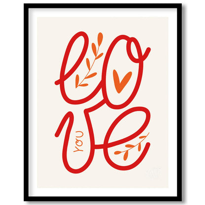 Love You Hand Lettering
